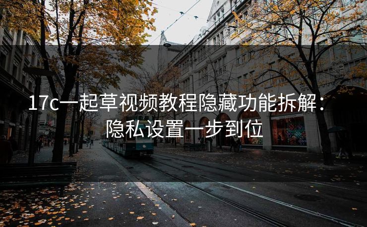17c一起草视频教程隐藏功能拆解： 隐私设置一步到位